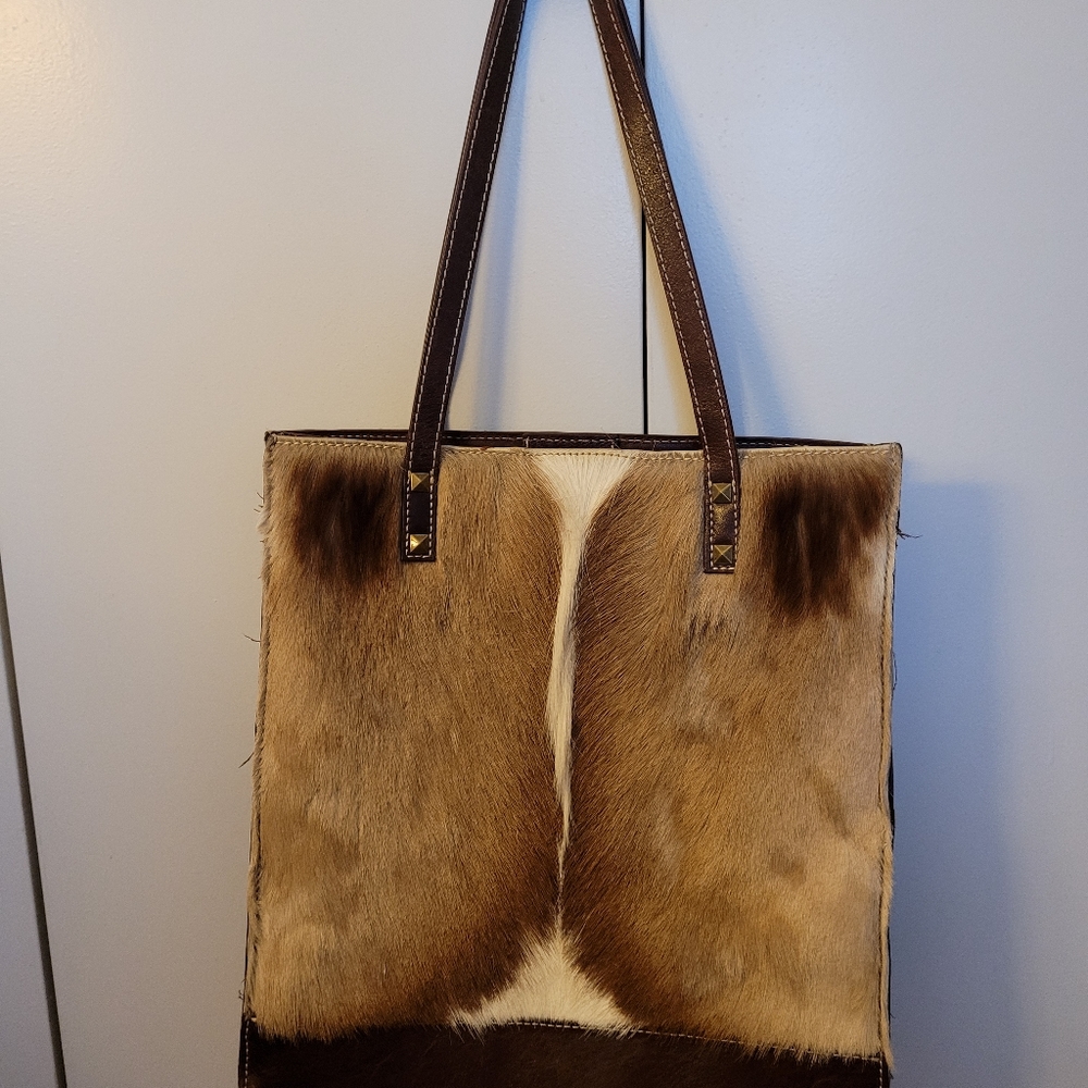 Fur and leather bag